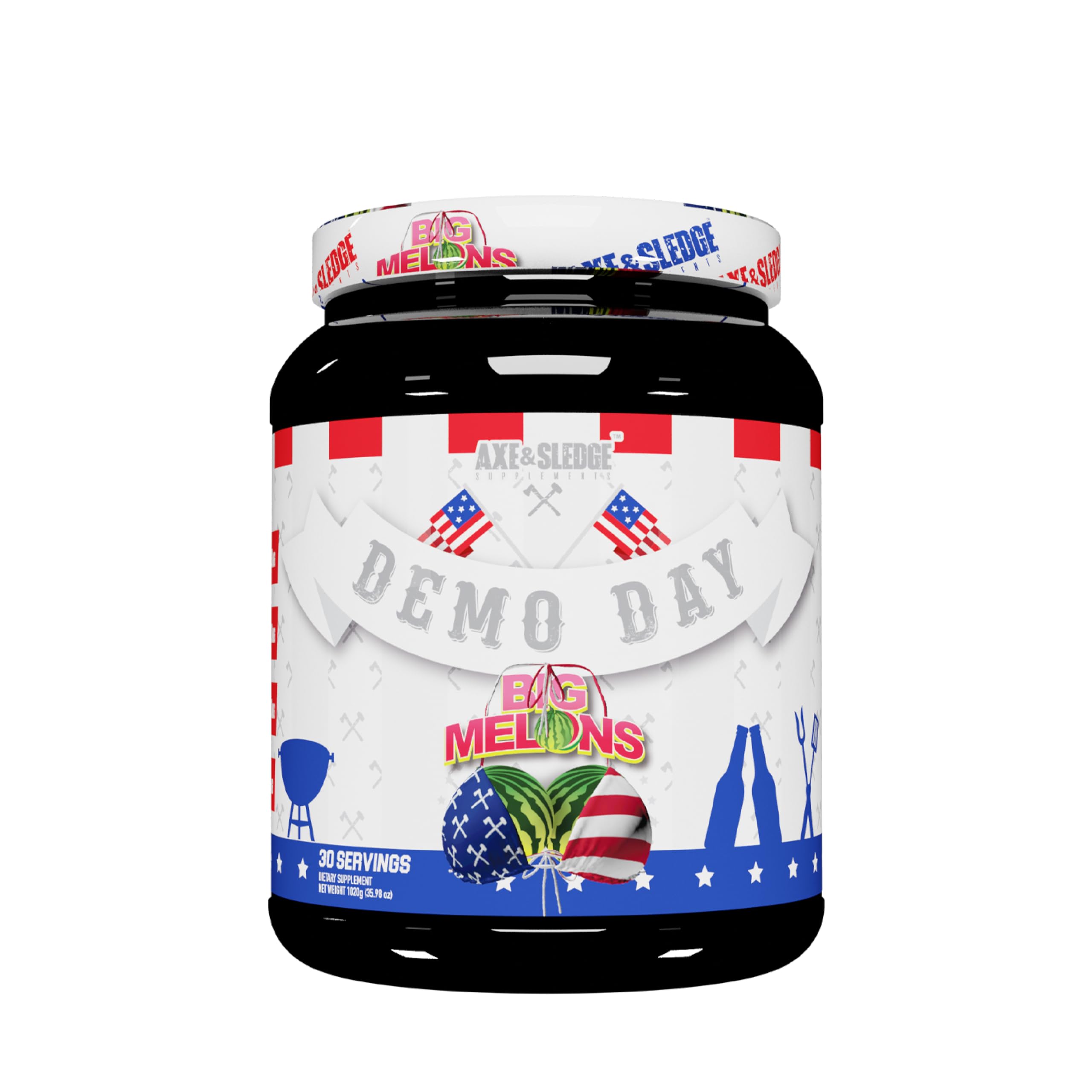 Axe & Sledge Supplements Demo Day Intra-Workout Carbohydrate Powder with Cluster Dextrin, Carb10, Hydromax, & Palatinose, 30 Servings (Big Melons)