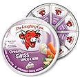 The Laughing Cow, Spreadable Cheese Wedges, 6oz Round (Pack of 4) (Choose Flavor Below) (Creamy Swiss Garlic & Herb)
