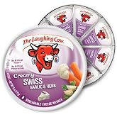 Laughing Cow, Light Garlic &amp; Herb, Cheese Spread, 6oz Round (Pack of 4) by Laughing Cow [Foods]