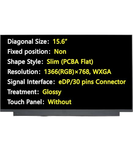 EM EMAJOR TECH New Screen Replacement for HP 15-DW0087NR 5YZ68UA 1366X768 HD Non-Touch LCD LED Display with Set of Tape and Tools