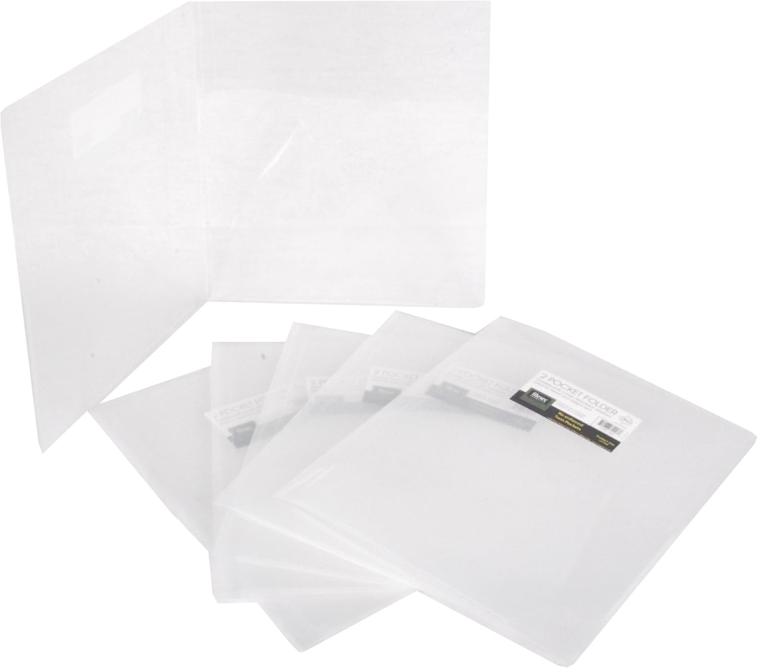 Filexec Products 11.5 x 9.5 Inches 2 Pocket Folder, Clear