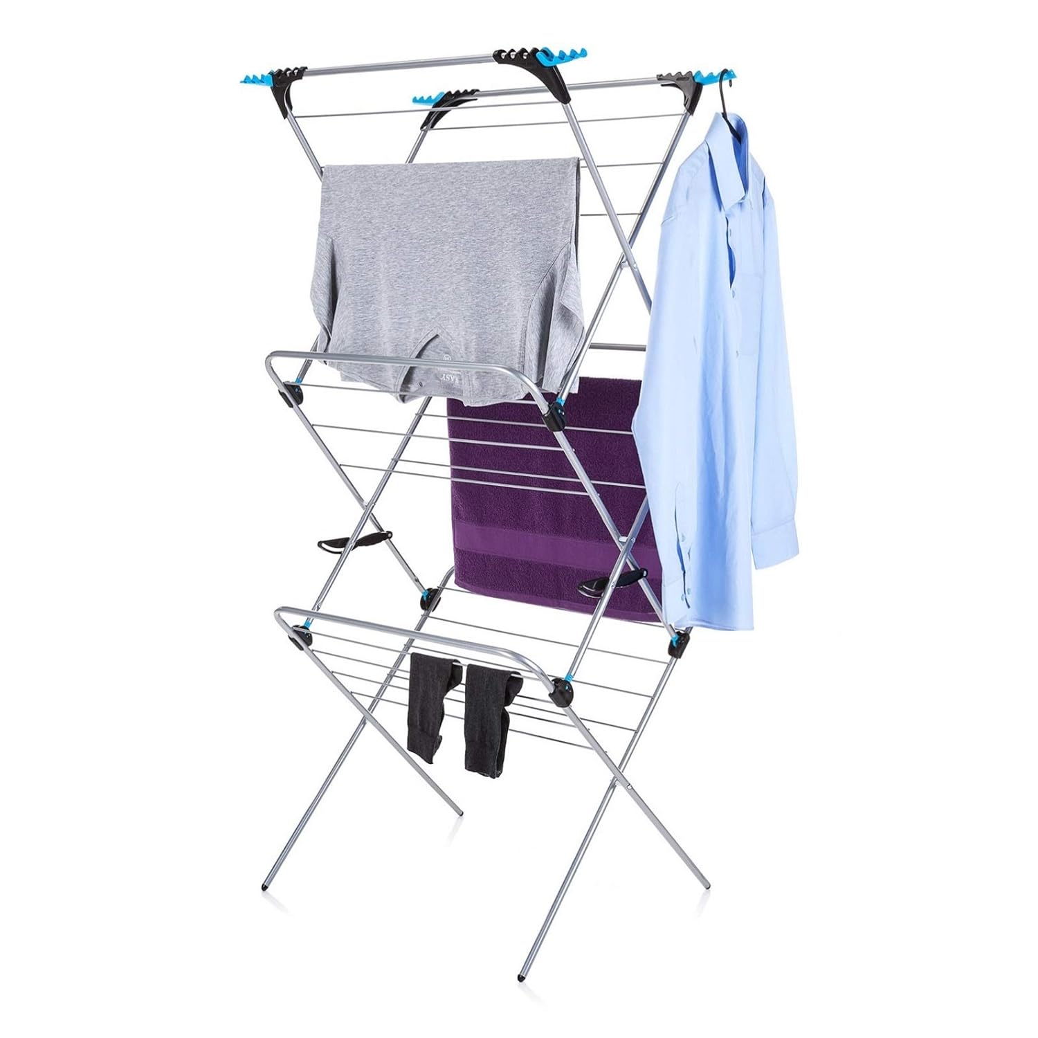 Clothes Horse Airer Laundry Drier Indoor Outdoor 3 Tier Folding Washing