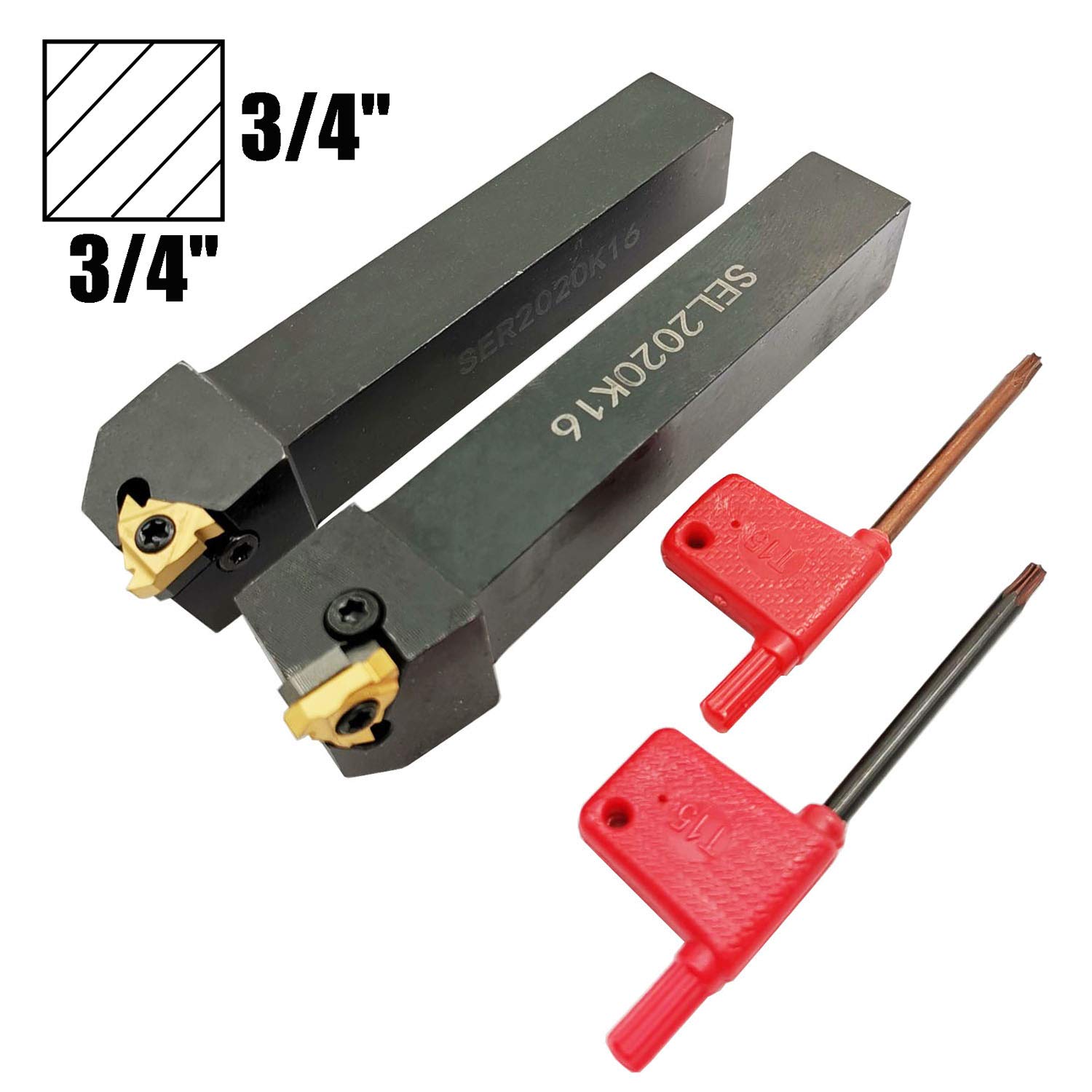 1X SER1010H11 Lathe Turning Tool Holder Boring Bar & 11ER AG60 Insert Blade Kit Toolholding