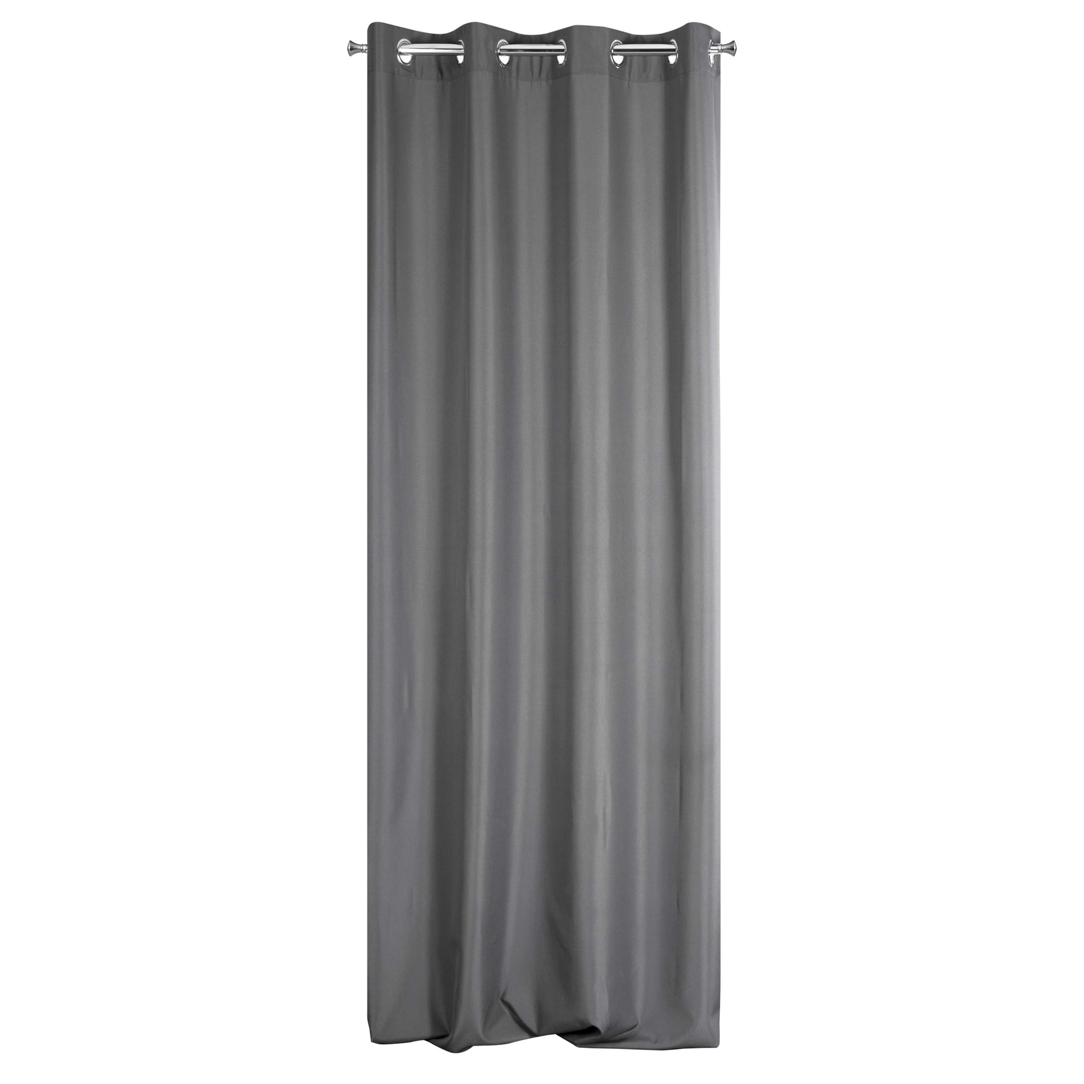 Eurofirany ADORE Semi Sheer Curtain with Eyelets - 1 Unit, Window Curtain, Semi Transparent, for Bedroom Living Room Lounge Kitchen, 140g m², W55 x L98, Graphite