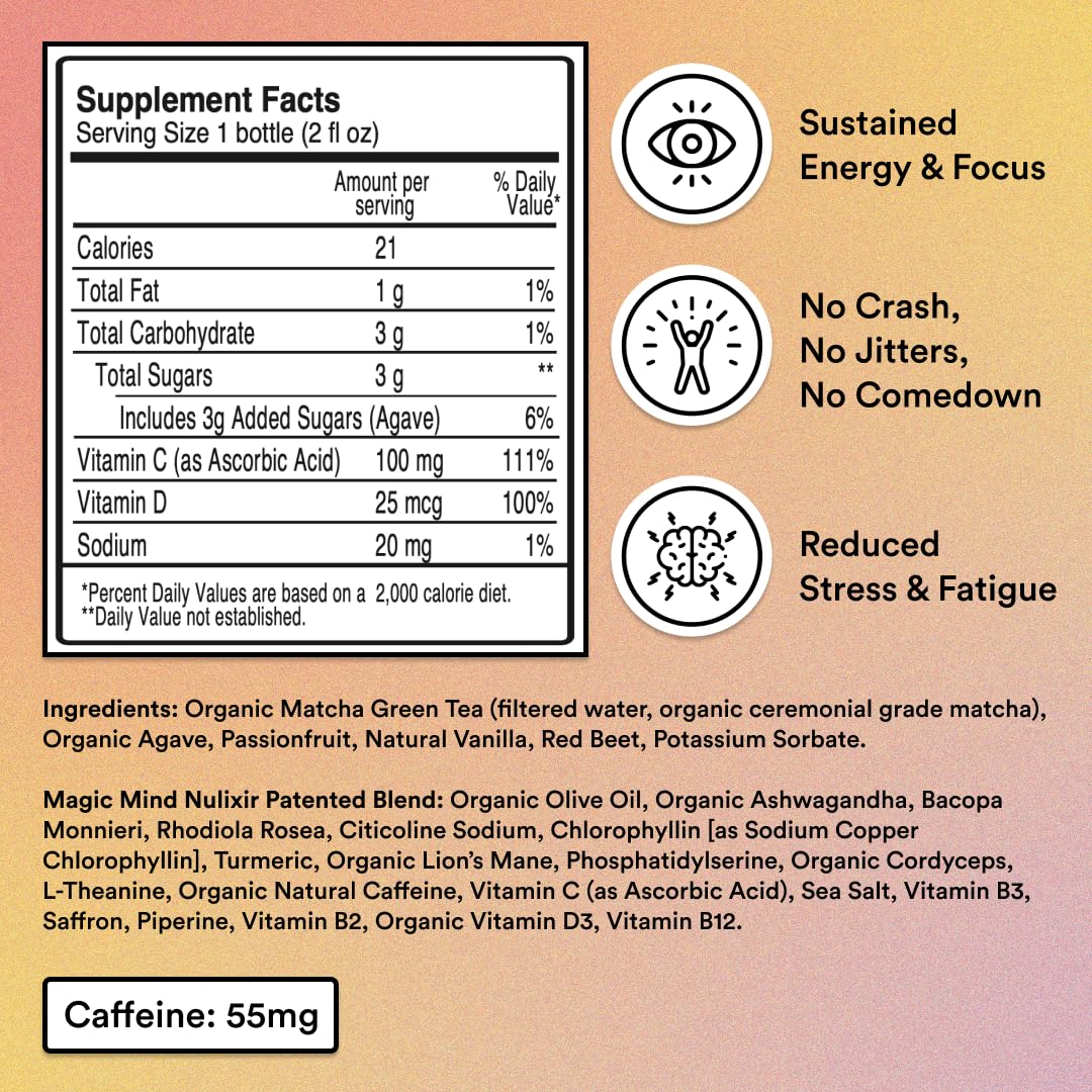 Mua Magic Mind Focus Energy Drink Shots No Jitters, Stress Relieving