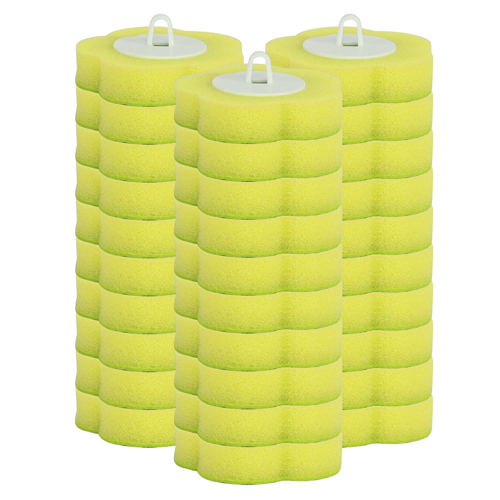 Toilet Wand Replacement Heads, 30 Pcs Disposable Toilet Brush Heads, Toilet Wand Disposable Refill Heads, Disposable Replacement Head Yellow