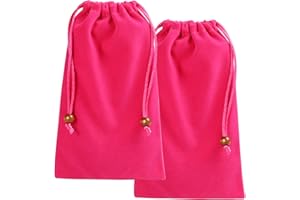 SEQOIYIA 2 PCS Cell Phone Sleeves Phone Pouch Bag w/Drawstring Closure Compatible for iPhone 16 Pro Max Galaxy S25 Ultra S24 FE A55 A35 A25 A16 A15 Moto G Stylus Edge Pixel 9 Pro OnePlus 13 Open (Hot Pink)