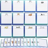 Handepo 12 Pack Cat Sticky Notes Small to Do List Notepad Funny Cute Kitty Cat Theme Memo Pads for Office School Supplies Christmas Party Favor Gifts, 600 Sheets in Total(Funny)