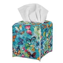 Talayituse Colorful Butterfly Print Tissue Box