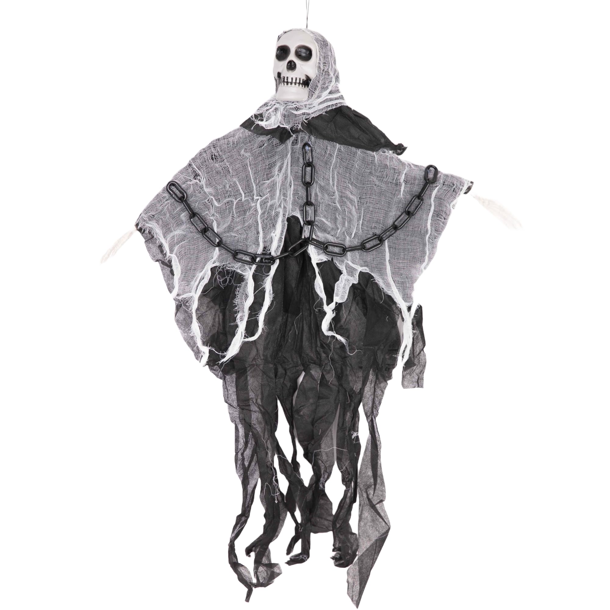 Halloween Hanging Ghost Skeleton Black 90cm Chain Decorations Prop Spooky Horror Scary Chained Arms