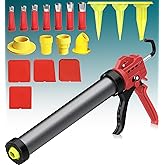 20 oz Sausage Caulk Gun, One-Touch Drip-Free | Effortless & Professional Design with Heavy-Duty Metal Body, 18:1 Thrust Ratio | for 20 oz Sausage Packs