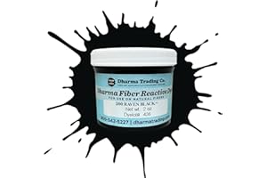 DHARMA TRADING CO Dharma Fiber Reactive Procion Dye - #1 for Tie-Dye & Ice Dye. Vibrant, Permanent Colors Trusted Since 1969 (Raven Black PR200, 2 oz.)