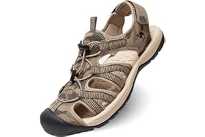 CAMELSPORTS Men's Hiking Sandals Closed Toe Outdoor Beach Sandal Waterproof Sport Fisherman Sandals Water Shoes