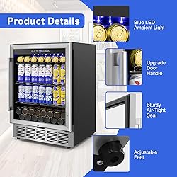 Beverage Refrigerator 24 inch-200 Can Drink Fridge