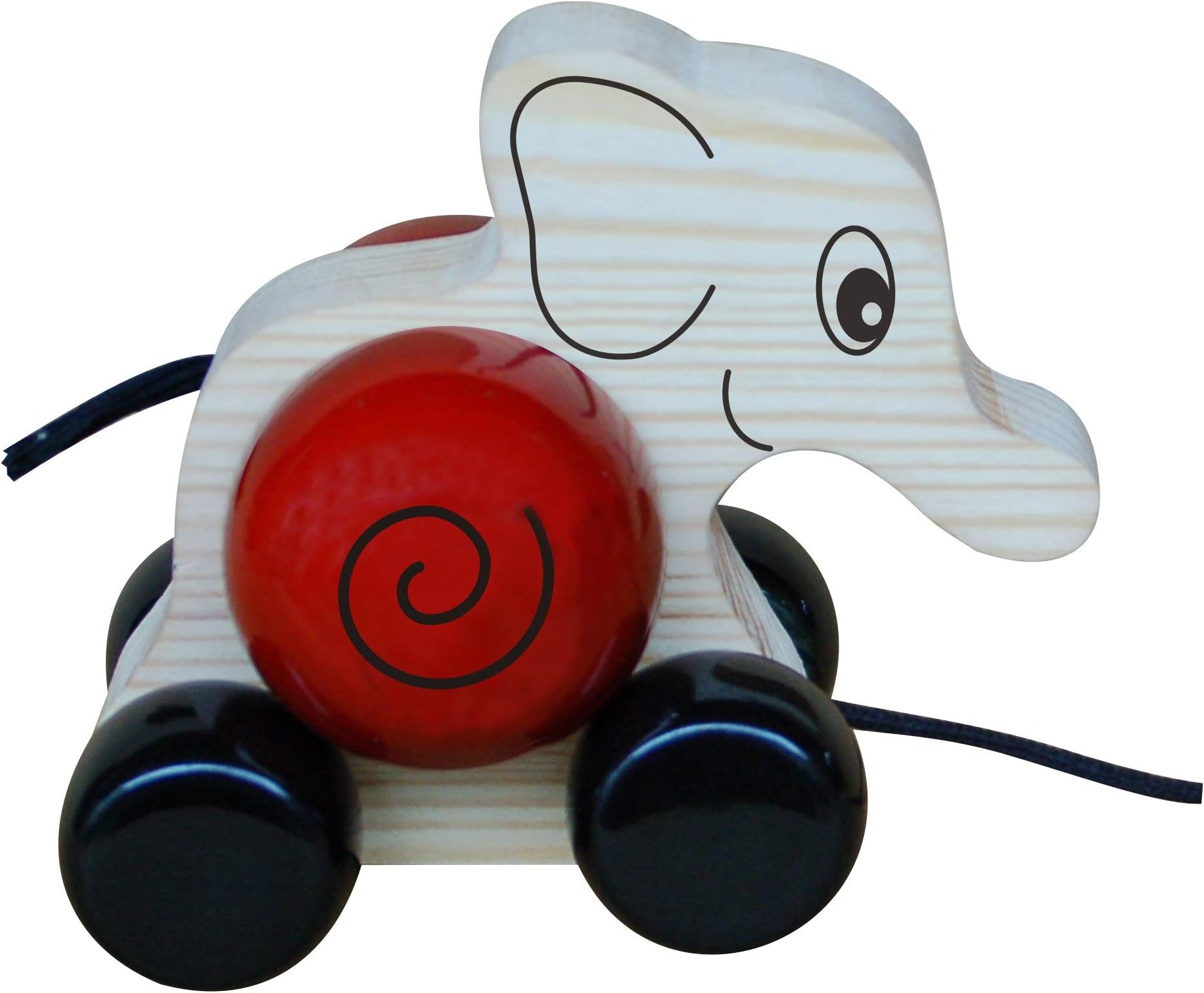 Maya Organic Handcrafted Wooden Pull Toy - Elifa (Red)