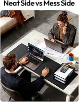 YSAGi Leather Desk Mat Large 100 x 50 cm Non-Slip Waterproof Black view 6