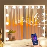 FENCHILIN Hollywood Vanity Mirror with Bluetooth Speaker & 15 LED Lights view 1
