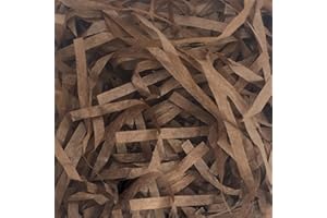HLNLSU Cut Paper Shred Filler (1 LB) for Packing and Filling Gift Baskets,Multi-color optional (Dark-brown)