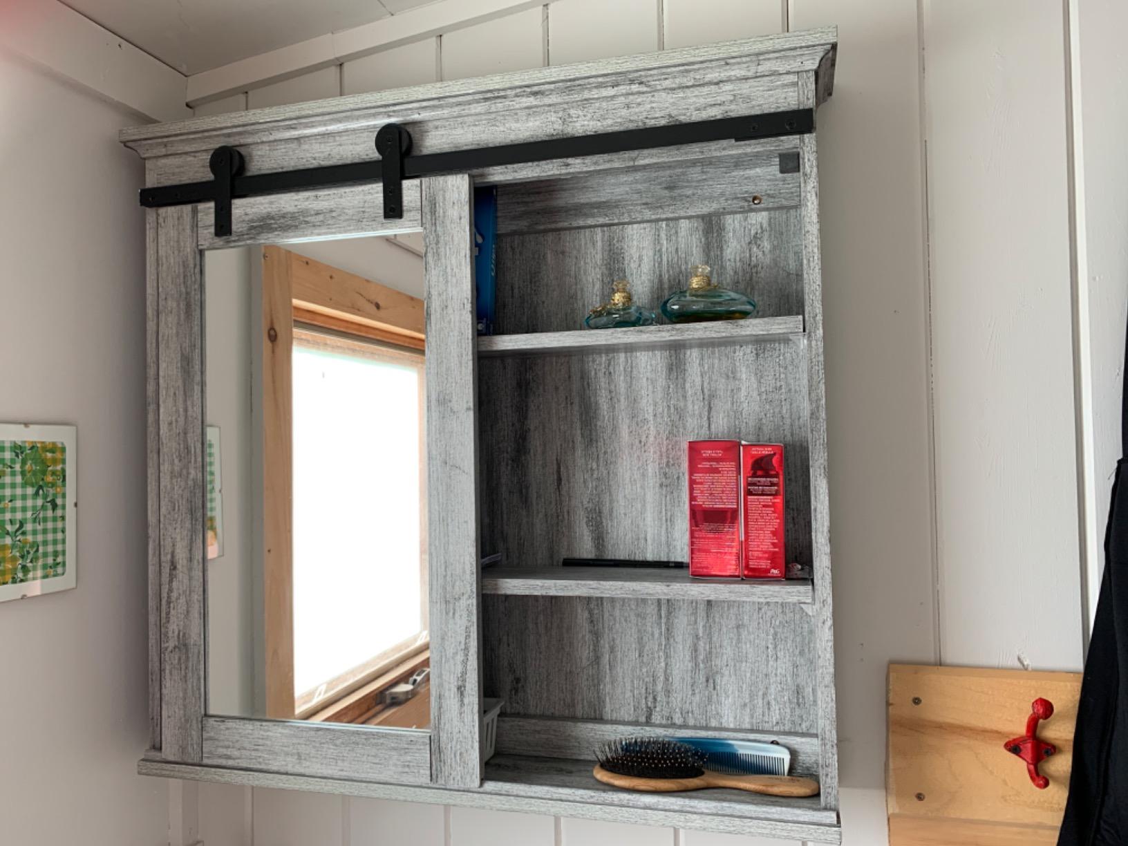 29/mo Finance Glacier Bay 31 in. x 29 in. Barn Door Medicine