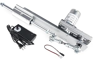 YIDOFENG Reciprocating Cycle Linear Actuator, DC 24V Adjustable Telescopic Rocker Arm Mechanism Gear Motor with Speed Controller Regulation Adapter (2cm-8cm/45RPM)