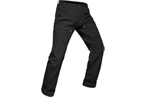 YEVTZL Mens Winter Snow Pants, Fleece Lined Waterproof Insulated Men's Ski Pants For Cold Weather, Outdoor Soft-Shell Snowboard Pant