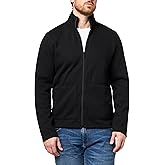 KARL LAGERFELD mens Funnel Collar Long Sleeve Knitted Lightweight Jacket