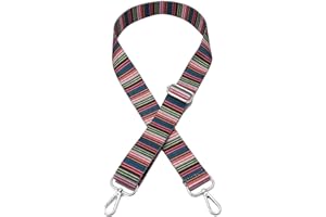 ZOOEASS Silvery Buckles Wide Shoulder Strap Adjustable Replacement Belt Crossbody Canvas Bag Handbag