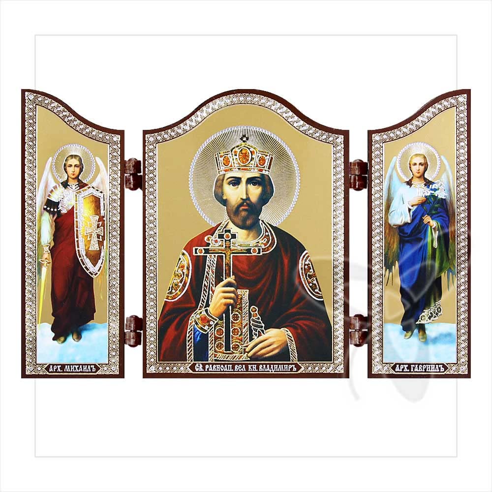 NKlaus Saint Vladimir Christian icon Triptych Kнязь Vladimir Ikonа Altar 1439