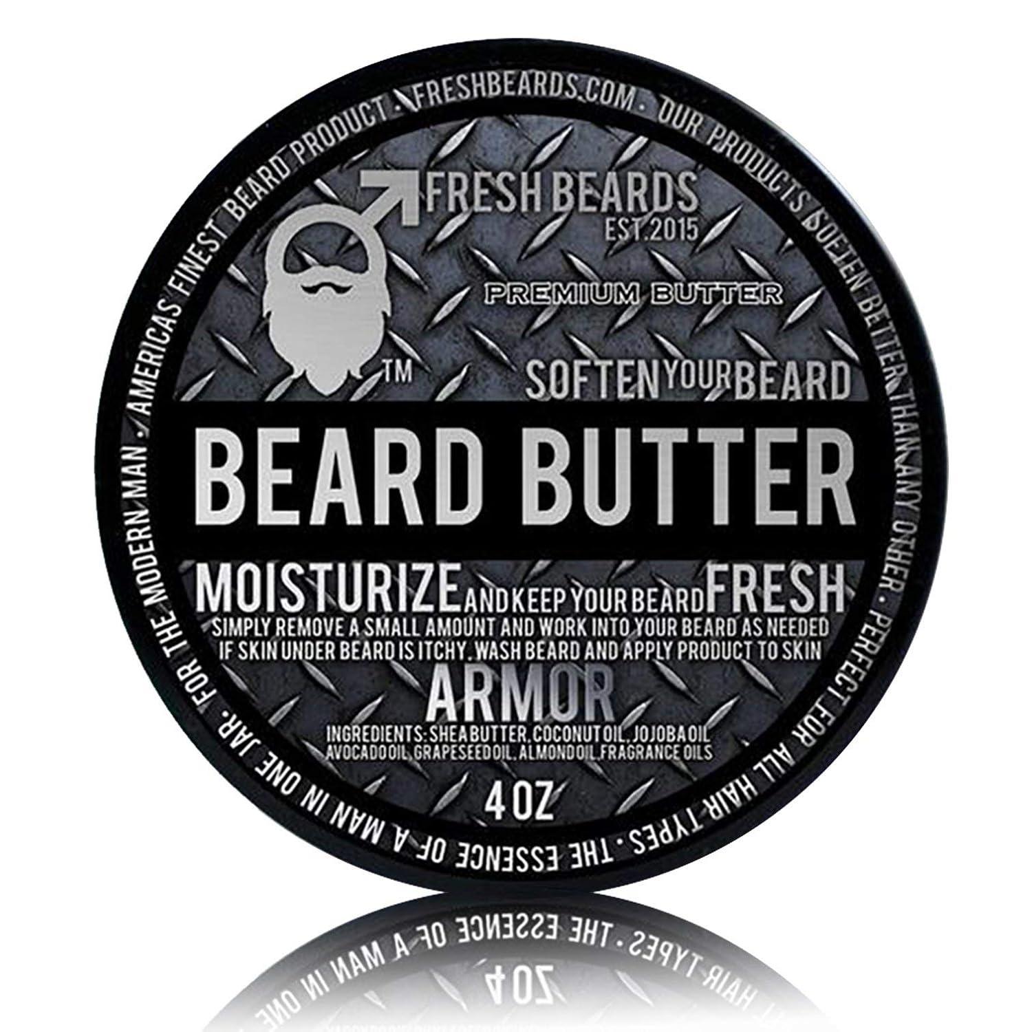 Fresh Beards Armor Beard Butter Sandalwood, Bourbon, and