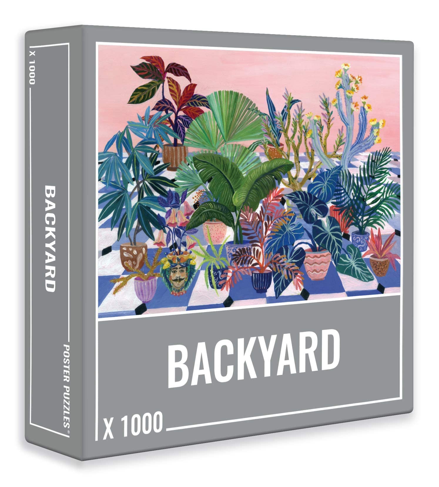 Cloudberries Backyard Jigsaw 1000 Pieces, Cool Puzzles for Adults, Garden Puzzles, 1000 Piece Flowers Puzzle featuring Houseplants, Cacti and Succulents