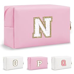 Chenille Letter Personalized Initial Preppy Makeup