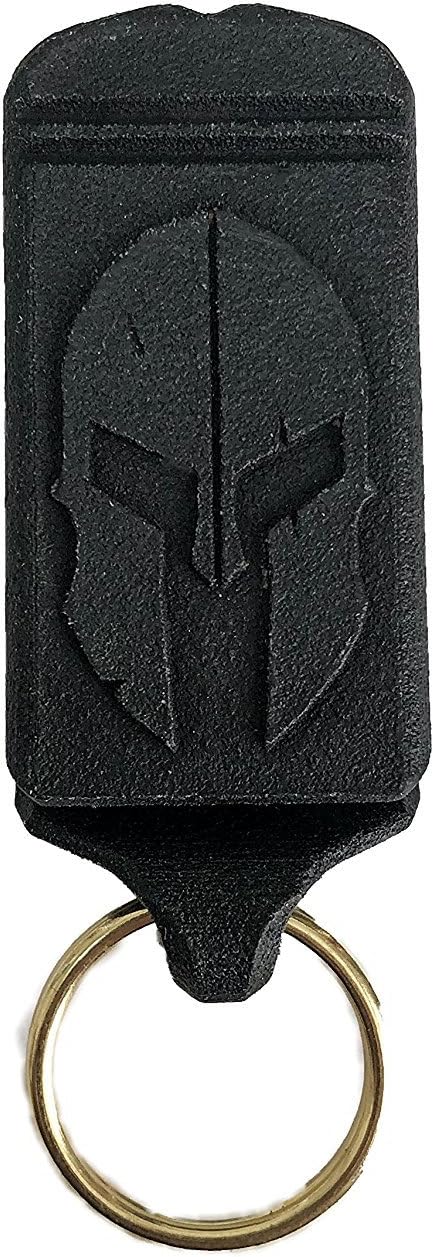 Spartan Keychain Organizer, Black - Key Holder and Accessory - Key Clip for Easy Pocket Withdraw