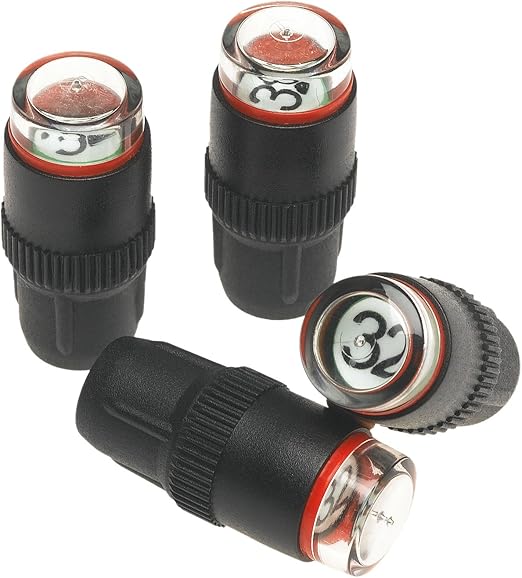 Perfect Solutions 32 PSI Tire Pressure Valve Caps, Set of 4
