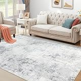 Homcomodar Abstract Grey Washable Rug 160x230cm Living Room Carpet view 7