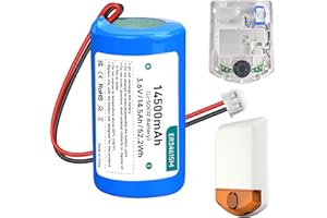 ER34615M D-Size Li-SOCL2 High Performance Replacement Battery, 3.6V 14500mAh ER34615M-T1 Compatible with DSC WT4911 WT4911B W