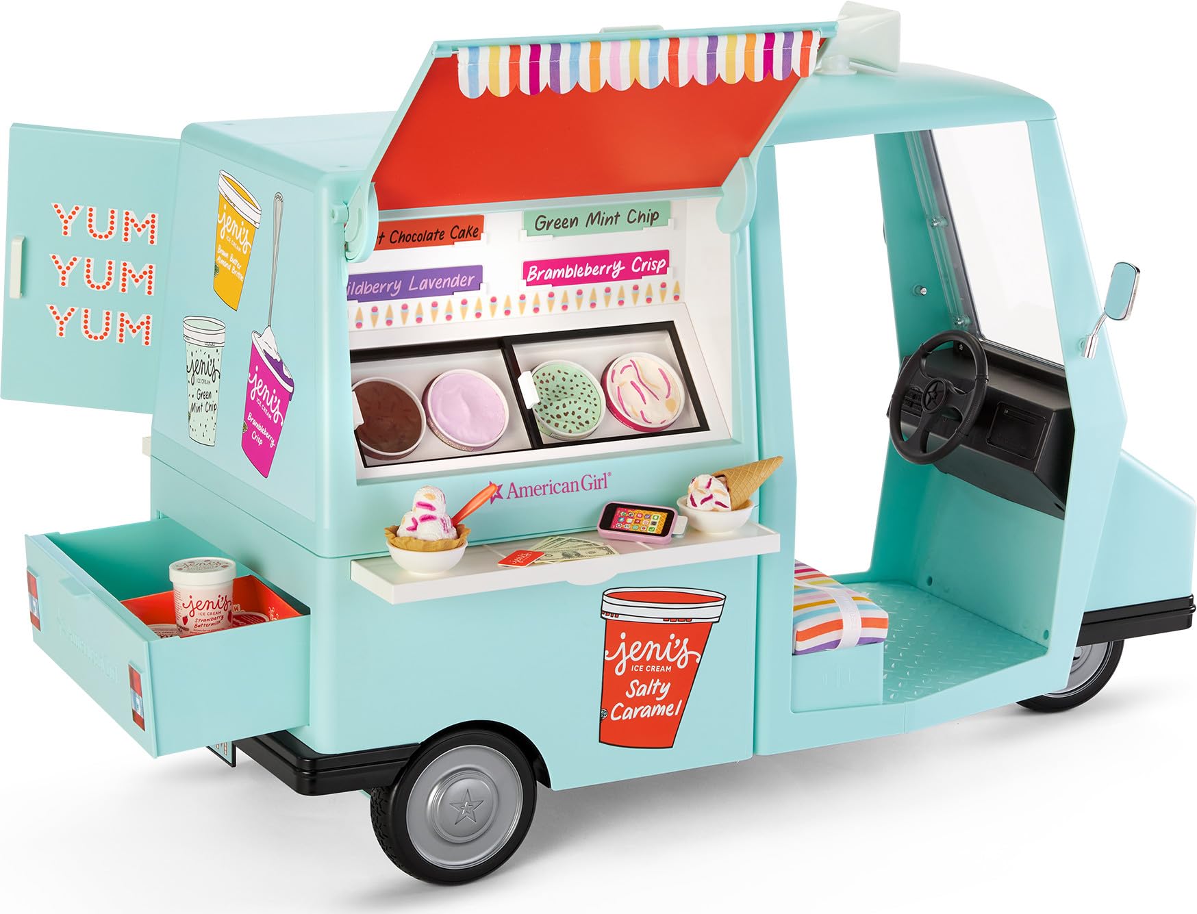 American Girl x Jeni’s Full of Flavor Ice Cream Truck for 18-inch Dolls (Dolls Sold Separately)