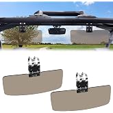 StarknightMT Fit 1.5&rdquo;-2&rdquo; Roll Bars UTV Sun Visor Anti-Glare Clear Vision PC | Compatible with Polaris RZR Can-Am Commander Maverick X3 Kawasaki Mule, Teryx, Pioneer, Talon, Rhino,YXZ; Adjustable Angle