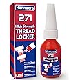 Thread Lock Red, High Strength Thread Locker, Lock & Seal Metal Fasteners, Up to 1", Stable Screw Glue (10 ml)