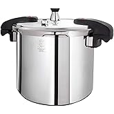 Buffalo 15 Qt Pressure Cooker Stainless Steel - Large Stove Top Canner | 15 Quart Pressure Canners for Canning - Easy to Clean Pressure Canning Pot with Lid - Can Cooker - QCP415
