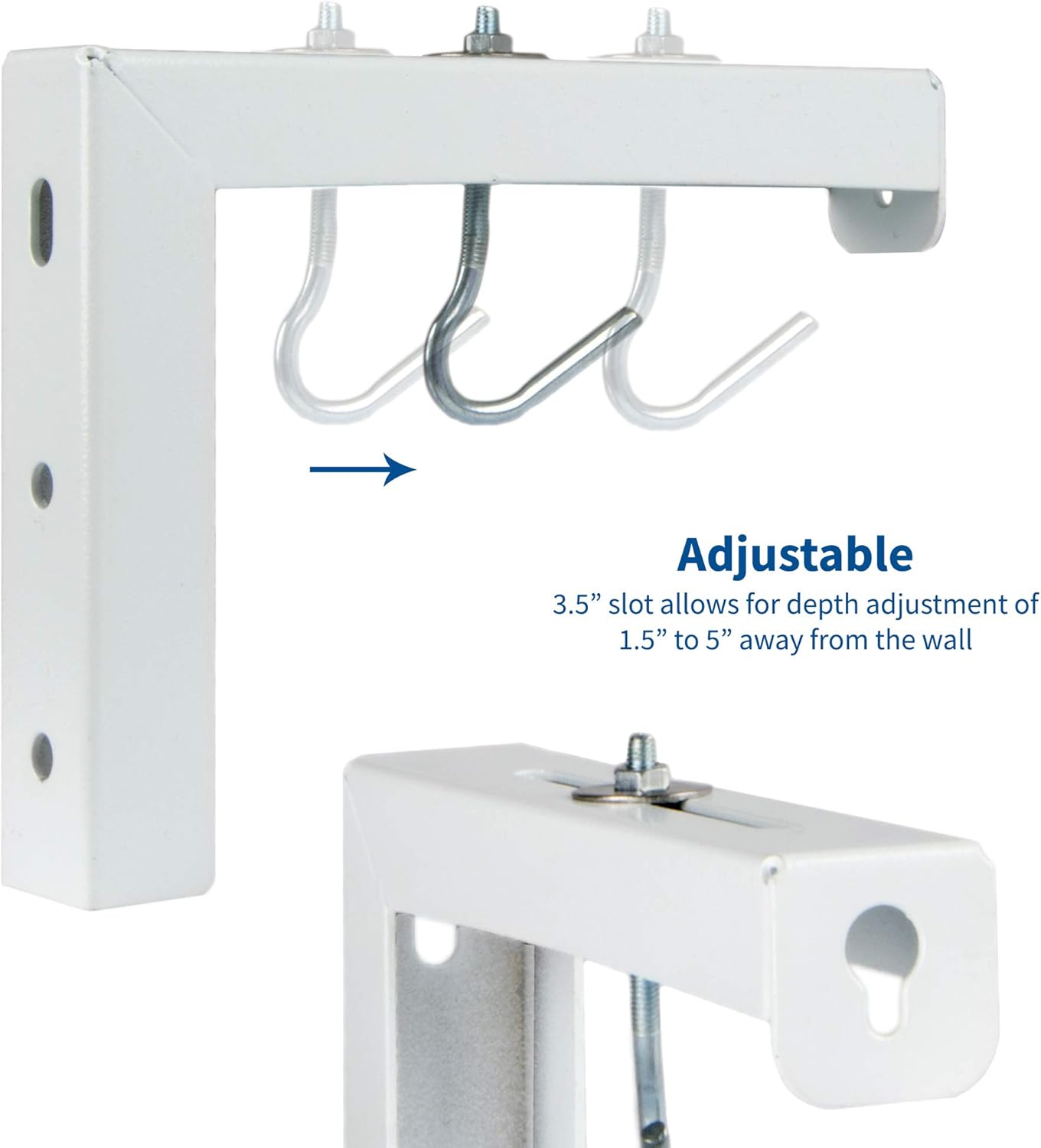 VIVO Universal Wall Hanging 6" Adjustable L-Bracket Mount Plate Hook Kit for Projector Screens (MOUNT-PS01): Electronics