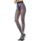 LABELLA 45D Sparkly Tights for Women Metaillic Fiber Shine Glitter Semi Sheer Perfect Party Date Performance