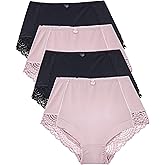 Womens Briefs Underwear Light Tummy Control Panties S-Plus Size 4 Pack Girdle Panty