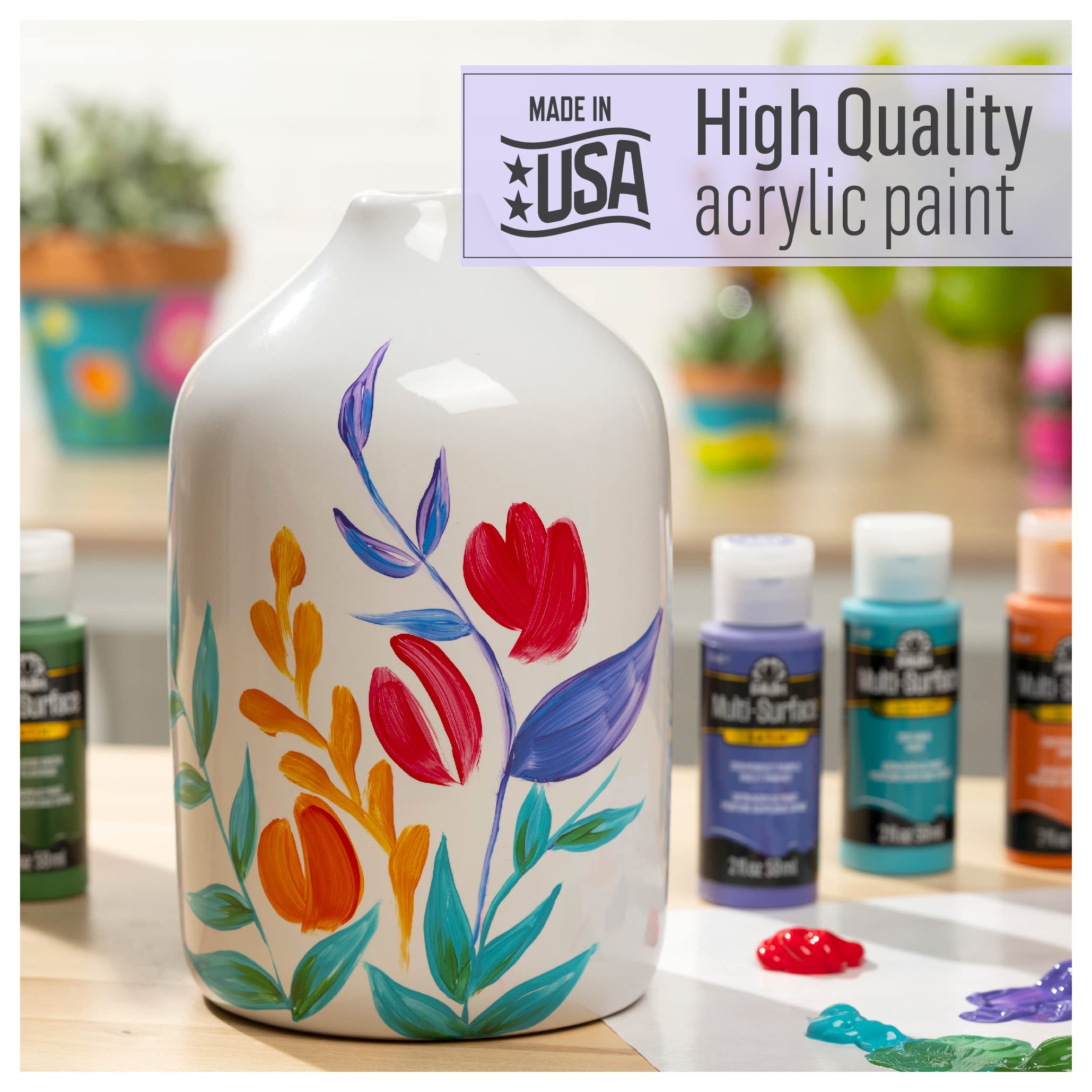 FolkArt Multi-Surface Paint (8 oz), , Titanium White