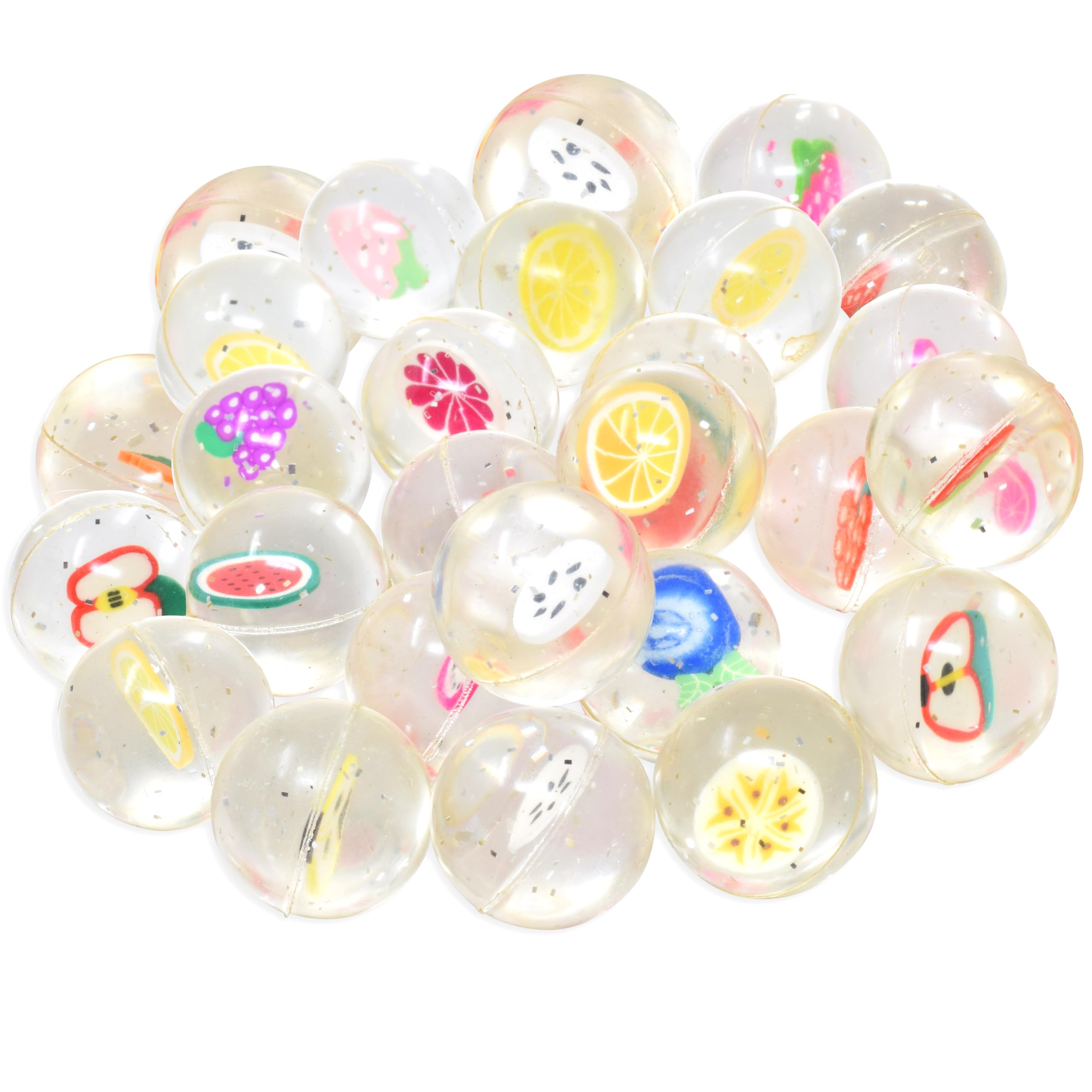 Photo 1 of 25 Bouncy Balls for Kids Party Favors | Fruits Bouncy Ball 27mm | Superball Small Rubber Balls for Kids