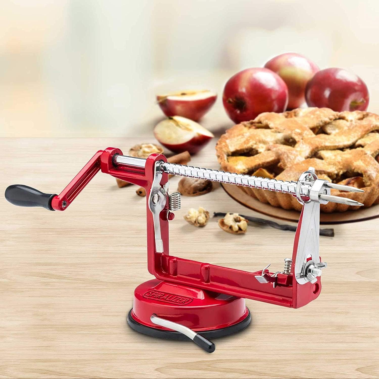Cast Magnesium Apple/Potato Peeler Corer by Spiralizer, Durable Heavy Duty Die Cast Magnesium Alloy Peelers: Kitchen & Dining
