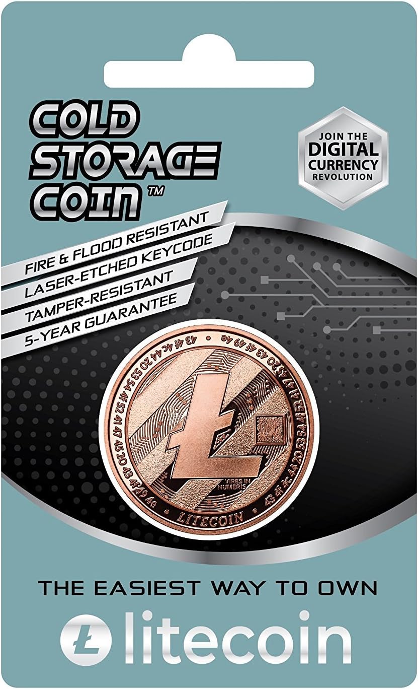 Litecoin Cold Storage Metal Coins 999 Copper Plated to Store Bitcoins Safely, Dash Bitcoins Store Unique Wallet ID & Private Key on Bitoins Surface Concealed with Water and Fire Proof Holographic Film