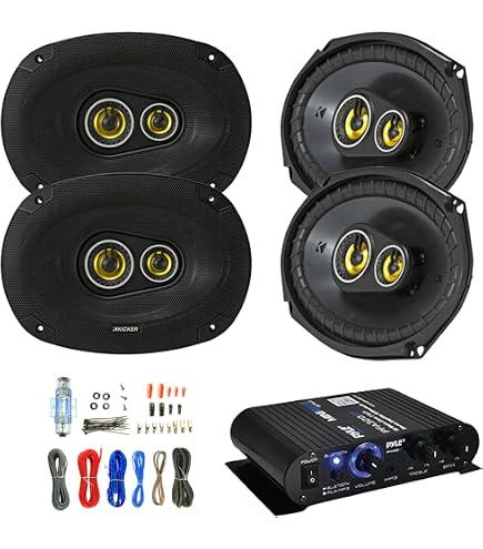 KICKER 450.4 アンプ & KSシリーズスピーカーセット. (235) Amazon.com: Car Speaker Package of 4X Kicker 450-Watt Peak Power 6