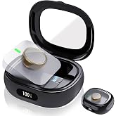 XENIVO Wireless Charging Case for Oura Ring Gen 5/4/3 (Black) | Portable 2000mAh Travel Charger with LED Battery Display &amp; Clear Window, Up to 15 Full Charges, Fits All Ring Sizes