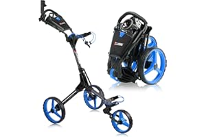 Cube CART 3 Wheel Push Pull Golf CART - Two Step Open/Close - Smallest Folding Lightweight Golf CART in The World - Choose Co