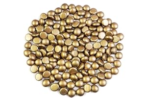 HappyFiller 170 Pcs Mini Gold Flat Marbles Glass Gems Stones Pebbles Decorative Vase Fillers 1 LB for Wedding Centerpieces Party Home Decoration,Candle Holder Plate,Arts Crafts,Table Scatter